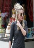 Julianne Hough Street Style - Leaves a Restaurant After Having Lunch With Friends - January 2014