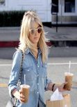 Julianne Hough Street Style - Out for Coffee in Beverly Hills - January 2014