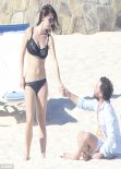 Kelli Garner Bikini Candids - Beach in Mexico, January 2014