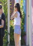 Kendall Jenner - Candids from Photoshoot at the Pink Motel in Sun Valley, January 2014