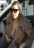 Kim Kardashian Exits Her Car in Los Angeles - January 2014