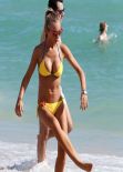 Laura Cremaschi In a Bikini - Playing Soccer on the Beach in Miami - January 2014