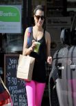 Lea Michele - in Tights at Earthbar West Hollywood - January 2014