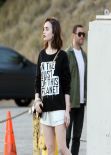 Lily Collins Photoshoot on Sunset Boulevard in Los Angeles, January 2014