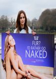 Lucy Watson Unveils Her Anti-Fur AD for PETA at Chelsea Bridge in London - January 2014