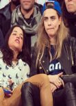 Michelle Rodriguez and Cara Delevingne Attend The Detroit Pistons Vs New York Knicks Game in New York City - January 2014