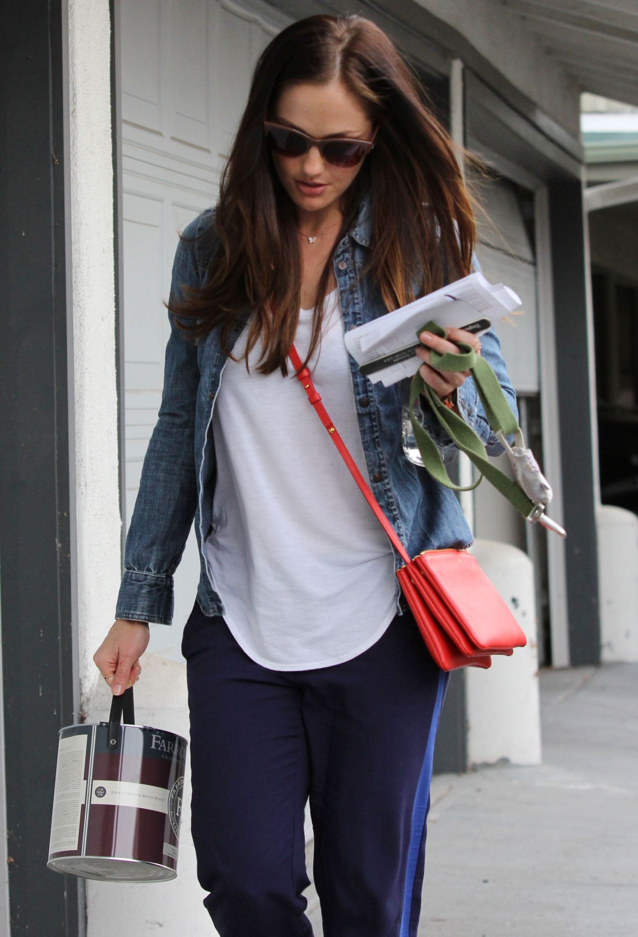 Minka Kelly Casual Style - Out in Los Angeles - January 2014