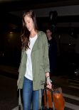 Minka Kelly in Jeans at LAX Airport. January 13, 2014