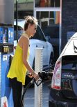 Olivia Wilde Street Style - at a gas station in West Hollywood - January 2014