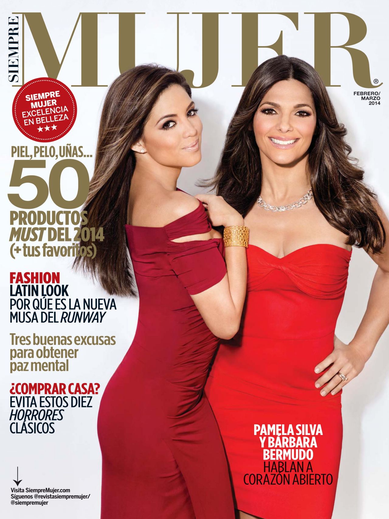 Pamela Silva & Bárbara Bermudo - SIEMPRE MUJER Magazine (Mexico) - February/March 2014 Issue