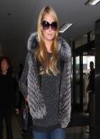 Paris Hilton in Jeans - LAX Airport - January 2014