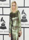 Rita Ora on Red Carpet - 2014 Grammy Awards