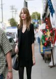 Taylor Swift Street Style - at an Antique Shop in Los Angeles, January 2014