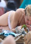  LeAnn Rimes Bikini Candids - Grabs a Bite While Soaking up the Sun - February 2014