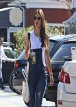Alessandra Ambrosio Street Style - Brentwood Country Mart, Feb. 2014