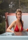 Amy Willerton Shows Off Bikini Body in a Red Two-Piece in Switzerland
