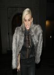 Ashley Roberts Night Out Style - Mayfair Hotel in London, February 2014