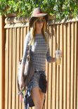 Ashley Tisdale Shows Off Legs In Short Dress - Out in Studio City - February 2014