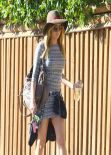 Ashley Tisdale Shows Off Legs In Short Dress - Out in Studio City - February 2014