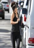Brenda Song in Tights, Leaving the Gym in Studio City, February 2014
