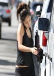 Brenda Song in Tights, Leaving the Gym in Studio City, February 2014