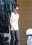 Britney Spears Gym Style - Tan-Xs in Los Angeles - February 2014
