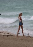 Candice Swanepoel Photoshoot Candids - Miami, February 2014