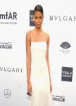 Chanel Iman Wearing Calvin Klein – 2014 amfAR New York Gala