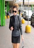 Cheryl Cole Looks Stylish in Black - Principe di Savoia Hotel in Milan, February 2014