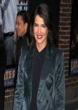 Cobie Smulders - Late Show with David Letterman in New York City, Feb. 2014