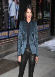 Cobie Smulders - Late Show with David Letterman in New York City, Feb. 2014