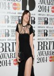 Daisy Lowe Wearing Sibling Dress at 2014 Brit Awards in London
