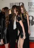 Daisy Lowe Wearing Sibling Dress at 2014 Brit Awards in London