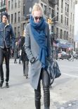 Dakota Fanning Winter Style - New York City February 2014
