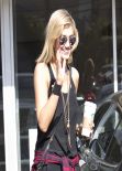 Delta Goodrem - All Black Outfit - Getting a Star Bucks Coffee in Studio City