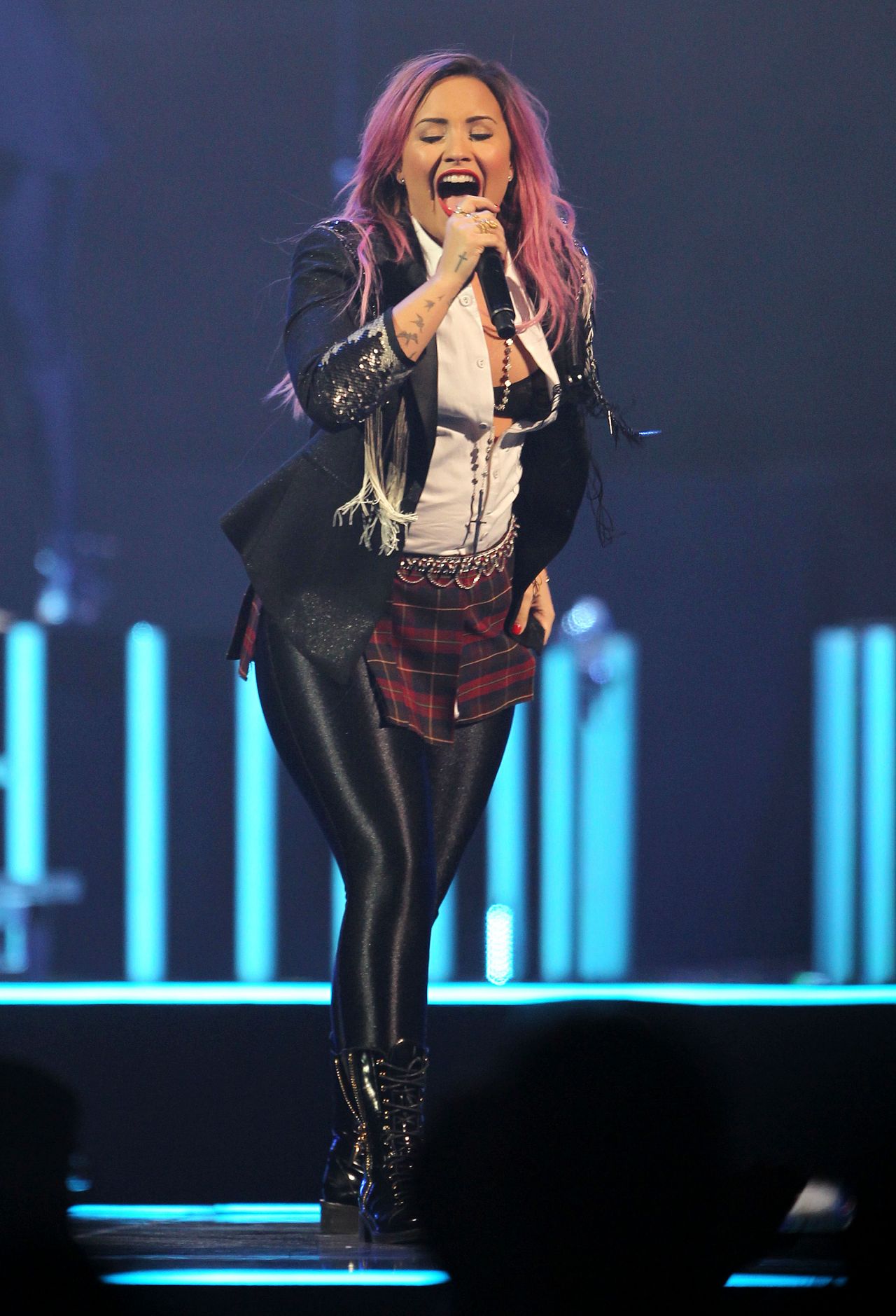 Demi Lovato - Neon Lights Concert Tour at the Honda Center in Anaheim ...