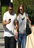 Emily VanCamp & Josh Bowman Hold Hands Out in West Hollywood, February 2014
