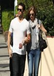 Emily VanCamp & Josh Bowman Hold Hands Out in West Hollywood, February 2014