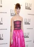 Felicity Jones Wearing Christopher Kane Dress - ELLE Style Awards 2014 at One Embankment in London