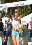 Gigi Hadid - Sports Illustrated Swimsuit Beach Volleyball Tournament in Miami, February 2014