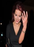 Helen Flanagan Night out Style - Arrived for Dinner at Zuma Restaurant in London - February 2014