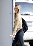 Hilary Duff in Tights - Before Gym Class in West Hollywood, Feb. 2014