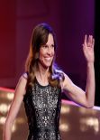 Hilary Swank Wearing Parker Flavia Dress – ‘Wetten, dass..?’ TV Show at the ISS Dome in Duesseldorf, Germany