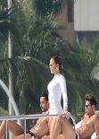 Jennifer Lopez - Filming New Music Video on a Yacht in Miami - February 2014