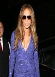 Jennifer Lopez Night Out Style - Leaves Cecconi