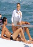 Jennifer Lopez on Yacht in Miami - Filming 