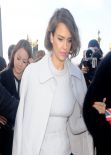 Jessica Alba - Arrives at The Nina Ricci Catwalk Show At Paris Fashion Week - February 2014