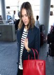Jessica Alba At LAX Airport - February 2014