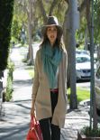 Jessica Alba - Real Los Angeles Street Style: Winter 2014 - Going to a Business Meeting in Westwood