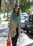 Jessica Alba - Real Los Angeles Street Style: Winter 2014 - Going to a Business Meeting in Westwood